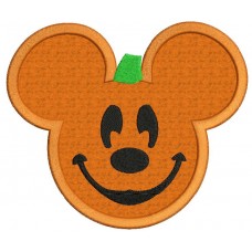 Mickey Mouse Pumpkin Applique Machine Embroidery Design